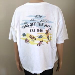Vans Off The Wall white tshirt, women's large